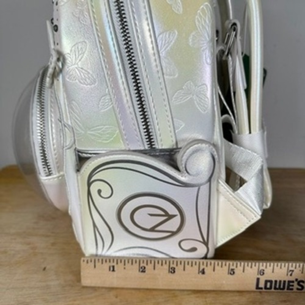 Loungefly Wicked for Good Glinda Bubble Mini Backpack White Iridescent Butterfly - Picture 13 of 13